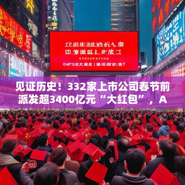 见证历史！332家上市公司春节前派发超3400亿元“大红包”，A股一年多次分红渐成常态