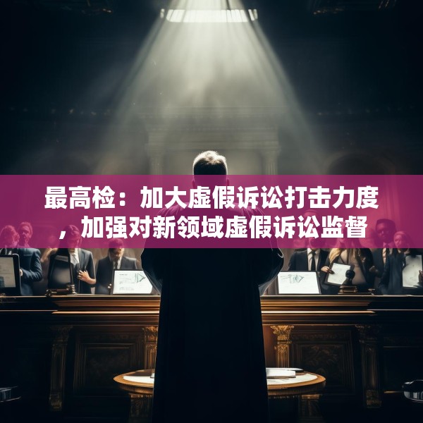 最高检：加大虚假诉讼打击力度，加强对新领域虚假诉讼监督