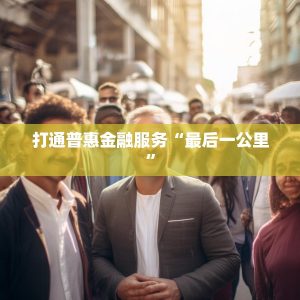 打通普惠金融服务“最后一公里”