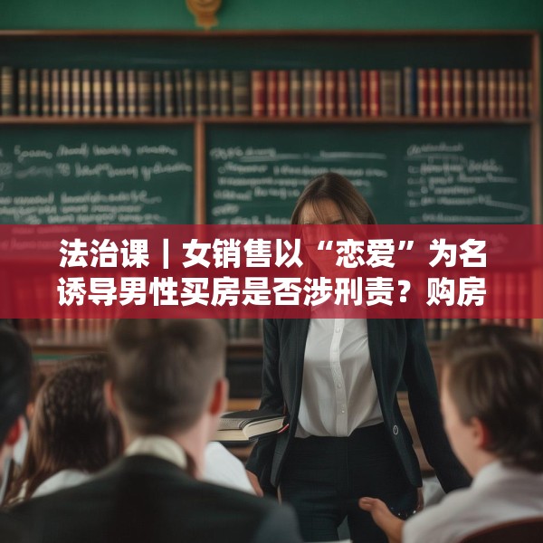 法治课｜女销售以“恋爱”为名诱导男性买房是否涉刑责？购房合同有效吗？