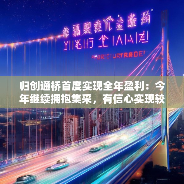 归创通桥首度实现全年盈利：今年继续拥抱集采，有信心实现较高增长