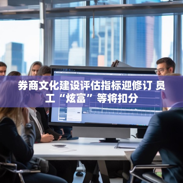 券商文化建设评估指标迎修订 员工“炫富”等将扣分