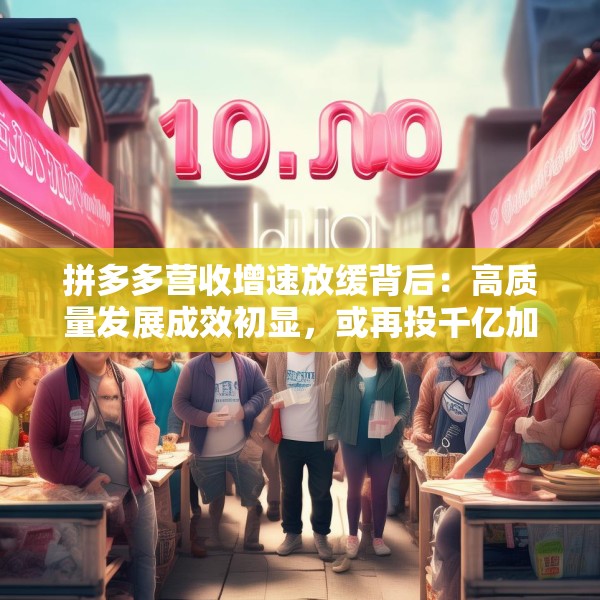 拼多多营收增速放缓背后：高质量发展成效初显，或再投千亿加码商家扶持