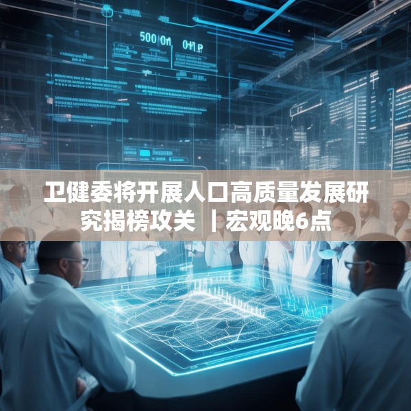 卫健委将开展人口高质量发展研究揭榜攻关 ｜宏观晚6点
