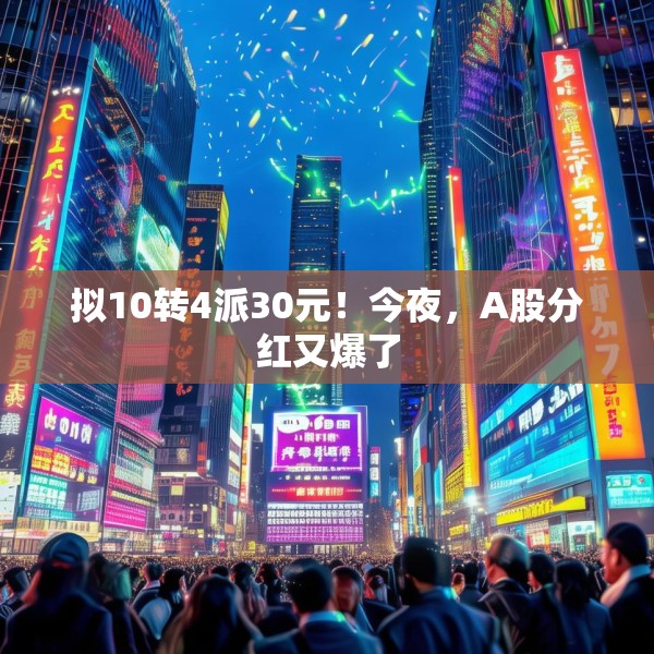 拟10转4派30元！今夜，A股分红又爆了