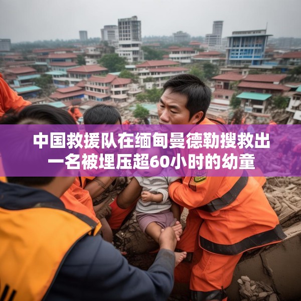 中国救援队在缅甸曼德勒搜救出一名被埋压超60小时的幼童