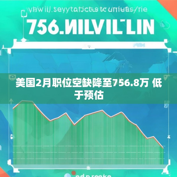 美国2月职位空缺降至756.8万 低于预估