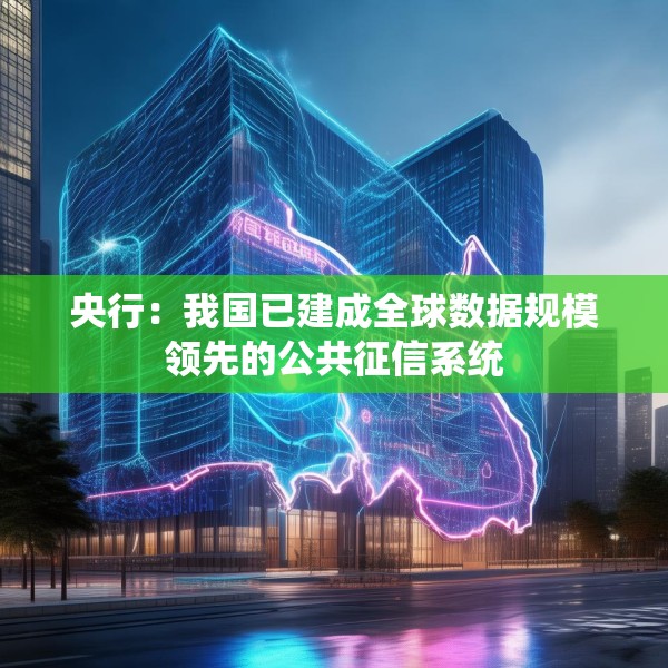 央行：我国已建成全球数据规模领先的公共征信系统