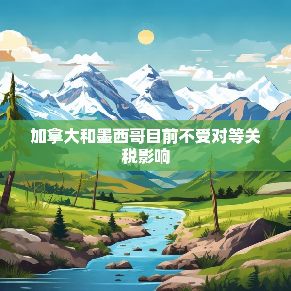加拿大和墨西哥目前不受对等关税影响
