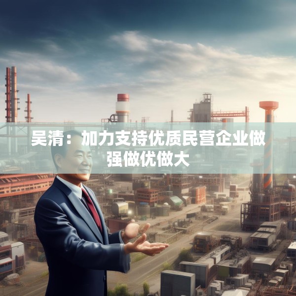 吴清：加力支持优质民营企业做强做优做大