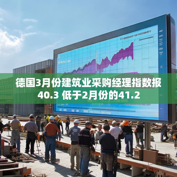 德国3月份建筑业采购经理指数报40.3 低于2月份的41.2