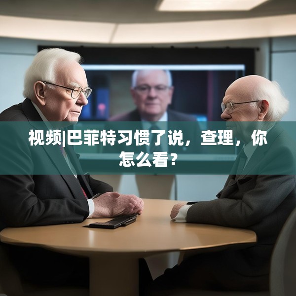 视频|巴菲特习惯了说，查理，你怎么看？