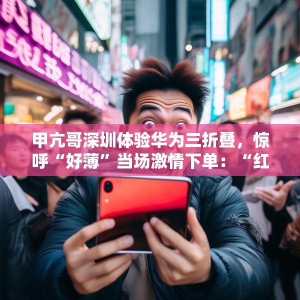 甲亢哥深圳体验华为三折叠，惊呼“好薄”当场激情下单：“红的黑的我都要！”