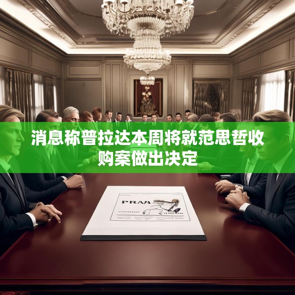 消息称普拉达本周将就范思哲收购案做出决定