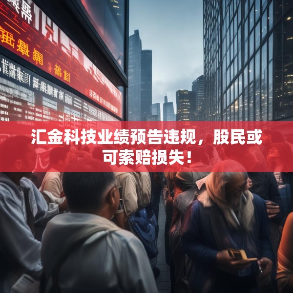汇金科技业绩预告违规，股民或可索赔损失！
