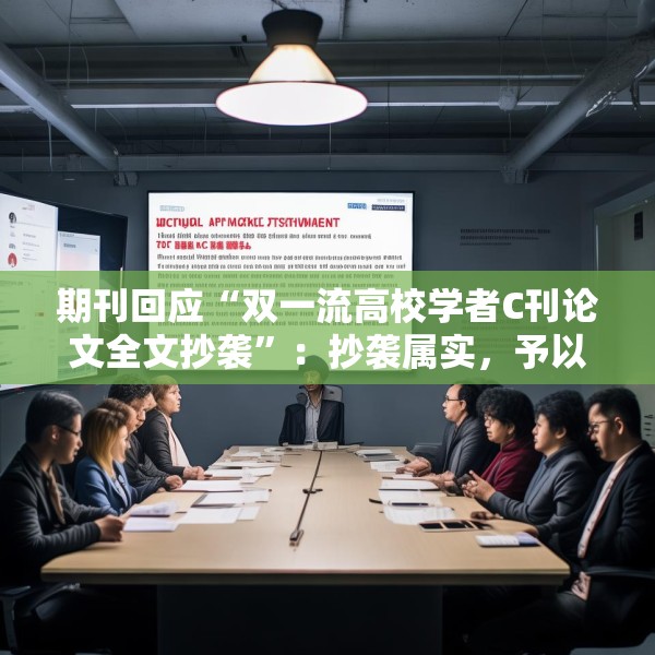 期刊回应“双一流高校学者C刊论文全文抄袭”：抄袭属实，予以撤稿