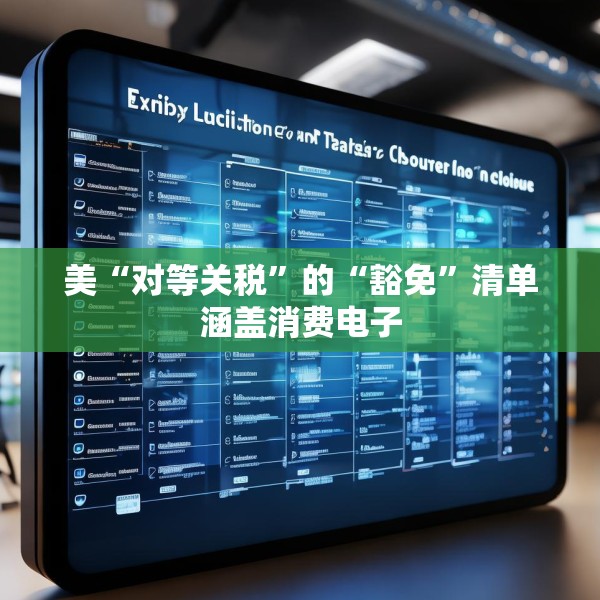 美“对等关税”的“豁免”清单涵盖消费电子