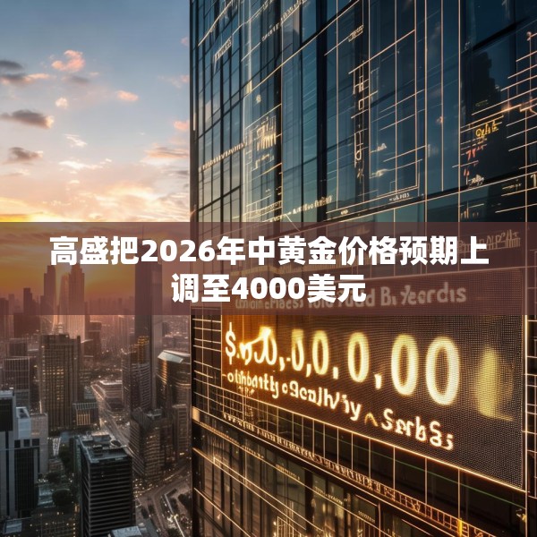 高盛把2026年中黄金价格预期上调至4000美元