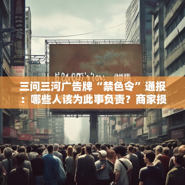 三问三河广告牌“禁色令”通报：哪些人该为此事负责？商家损失谁来承担？