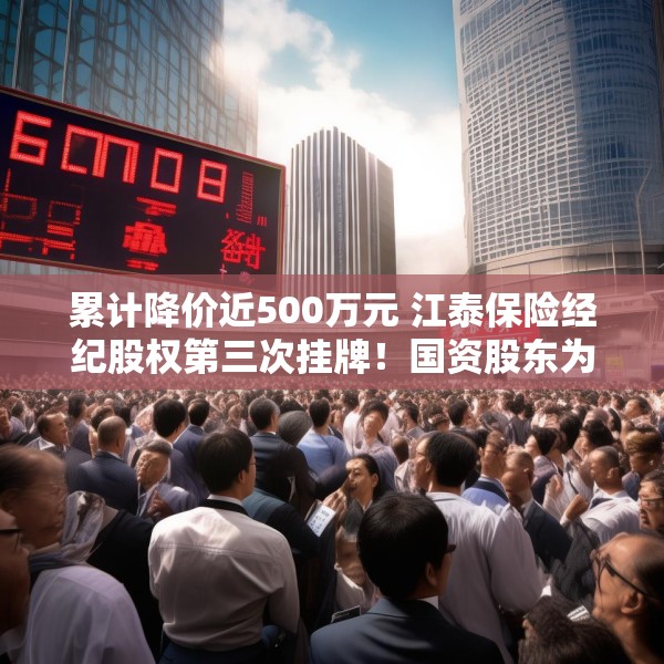 累计降价近500万元 江泰保险经纪股权第三次挂牌！国资股东为啥执意退出这个“香饽饽”？