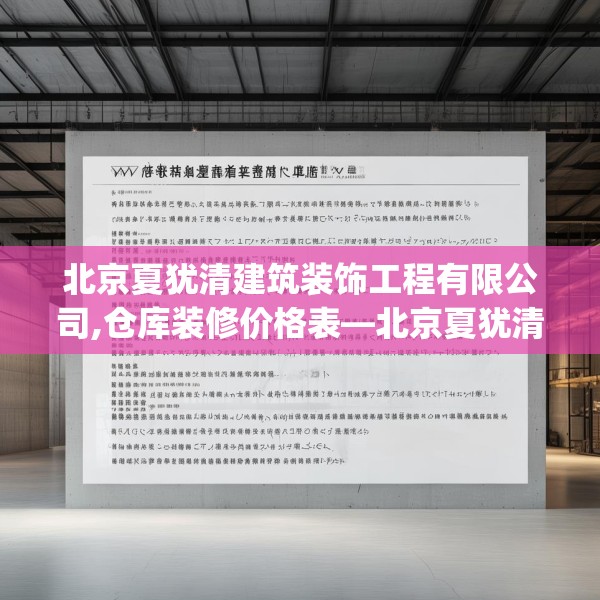 北京夏犹清建筑装饰工程有限公司,仓库装修价格表—北京夏犹清建筑装饰工程有限公司132.a8b9c12fgy.19dsfds