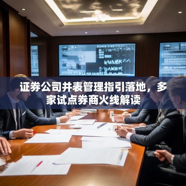 证券公司并表管理指引落地，多家试点券商火线解读