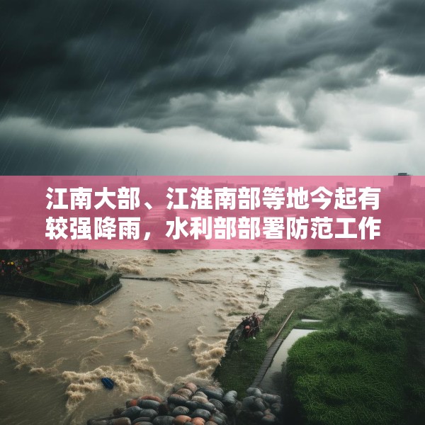 江南大部、江淮南部等地今起有较强降雨，水利部部署防范工作