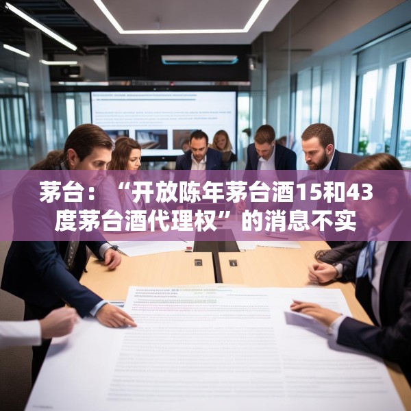 茅台：“开放陈年茅台酒15和43度茅台酒代理权”的消息不实