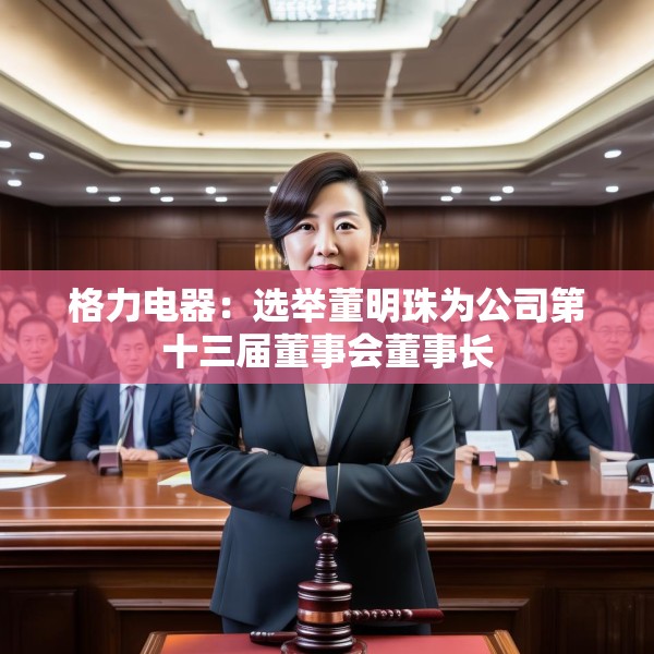 格力电器：选举董明珠为公司第十三届董事会董事长