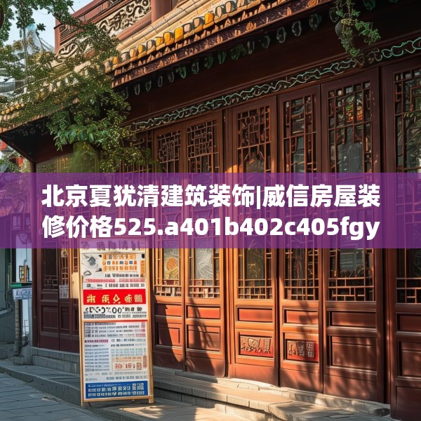 北京夏犹清建筑装饰|威信房屋装修价格525.a401b402c405fgy.412uyk