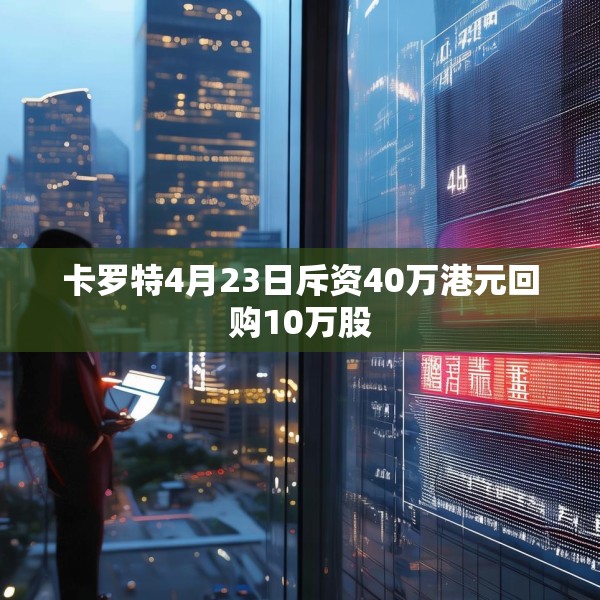 卡罗特4月23日斥资40万港元回购10万股