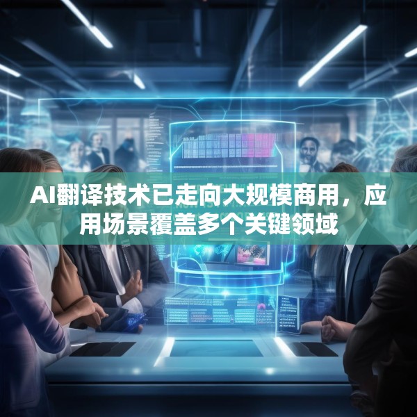 AI翻译技术已走向大规模商用，应用场景覆盖多个关键领域
