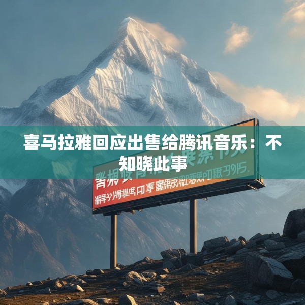 喜马拉雅回应出售给腾讯音乐：不知晓此事