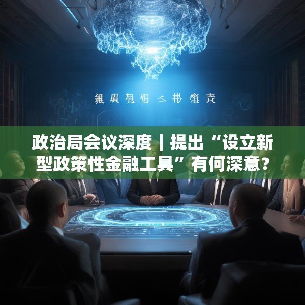 政治局会议深度｜提出“设立新型政策性金融工具”有何深意？