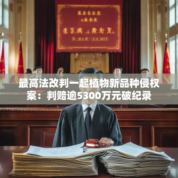 最高法改判一起植物新品种侵权案：判赔逾5300万元破纪录