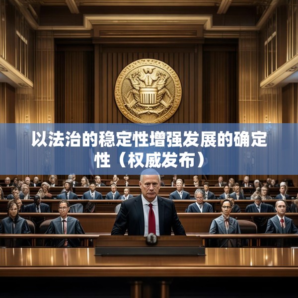 以法治的稳定性增强发展的确定性（权威发布）