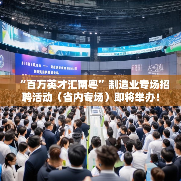 “百万英才汇南粤”制造业专场招聘活动（省内专场）即将举办！