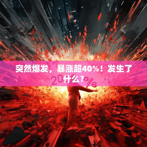突然爆发，暴涨超40%！发生了什么？