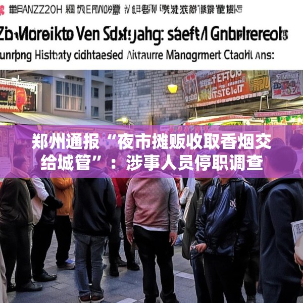 郑州通报“夜市摊贩收取香烟交给城管”：涉事人员停职调查