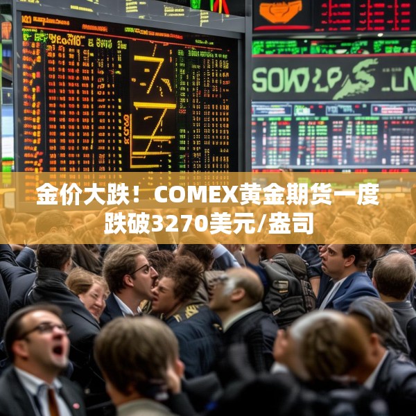 金价大跌！COMEX黄金期货一度跌破3270美元/盎司