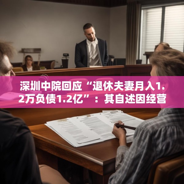 深圳中院回应“退休夫妻月入1.2万负债1.2亿”：其自述因经营不善负债