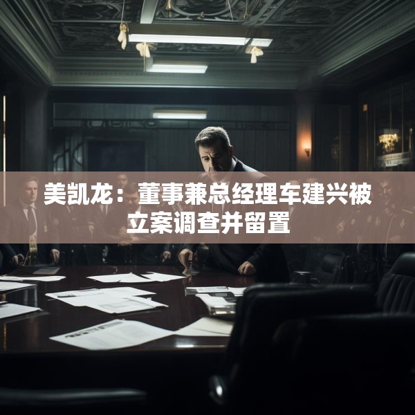 美凯龙：董事兼总经理车建兴被立案调查并留置