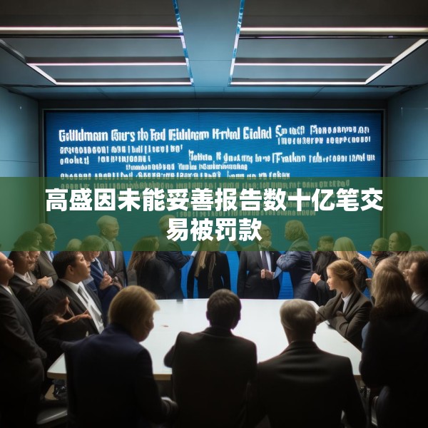 高盛因未能妥善报告数十亿笔交易被罚款