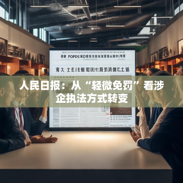 人民日报：从“轻微免罚”看涉企执法方式转变