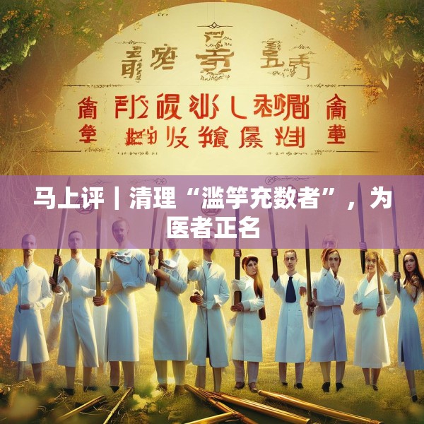 马上评｜清理“滥竽充数者”，为医者正名