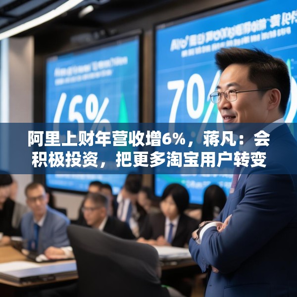 阿里上财年营收增6%，蒋凡：会积极投资，把更多淘宝用户转变成即时零售用户