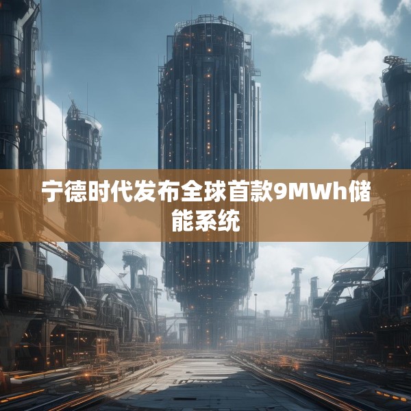 宁德时代发布全球首款9MWh储能系统
