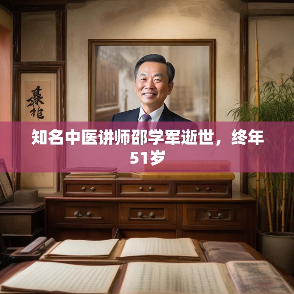 知名中医讲师邵学军逝世，终年51岁