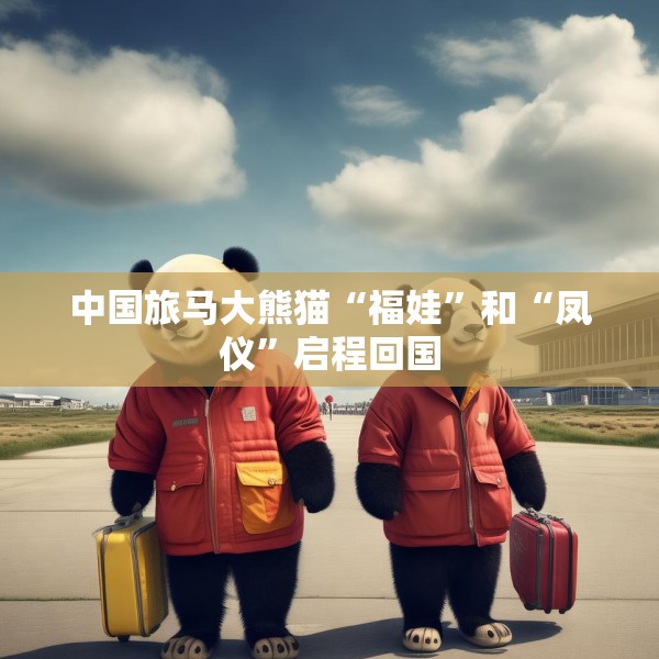 中国旅马大熊猫“福娃”和“凤仪”启程回国
