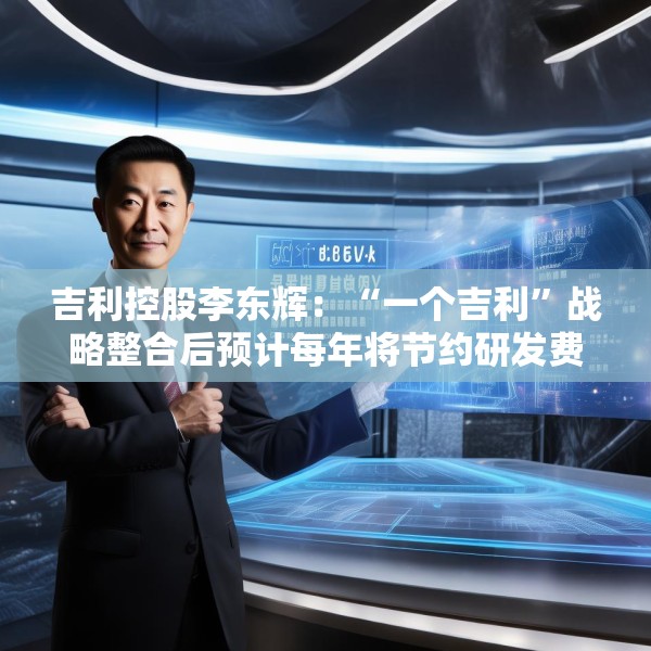 吉利控股李东辉：“一个吉利”战略整合后预计每年将节约研发费用数十亿元